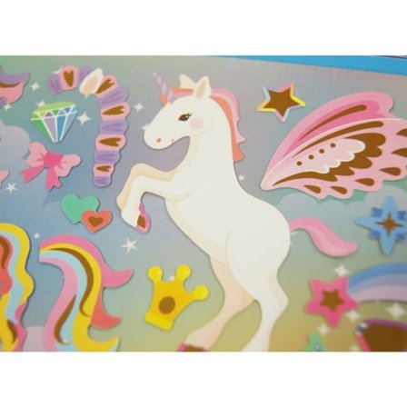 Klistermärken - Anpassa din enhörning! - Paljetter