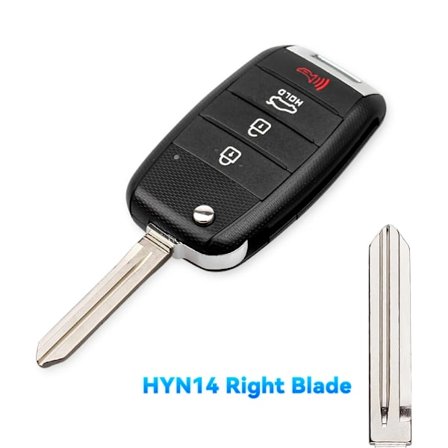 Flippbart Fjärrnyckel Skal för Kia Carens Ceed Rio Sportage Optima Sorento Cerato Soul Forte Seltos Fob Hus