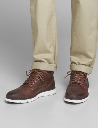 Jack & Jones Jfwtubar Leather Brandy Sn - Brown - 41