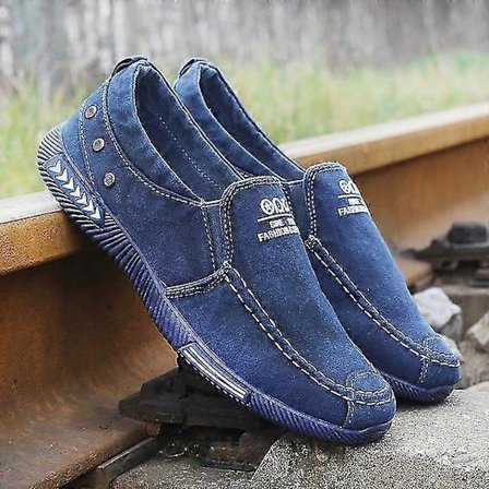 Herr Sneakers Platt Herr Canvas Skor Denim Sommarskor Andningsbara Casual Skor Loafers Chaussure Homme Storlek 38 - 45