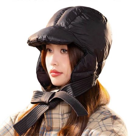 Unisex Vinter Trapper Lue Komfortabel Vattert Vinterlue Kaldt Vær Lue for Varme og Komfortabel ferskenpulver