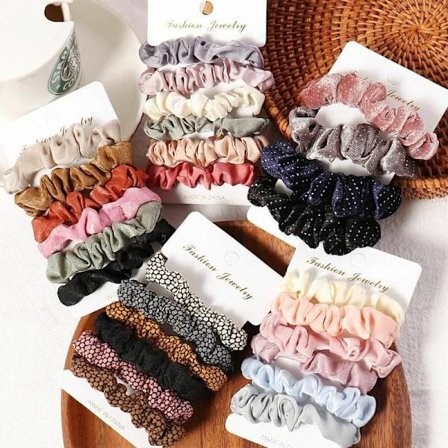 1 Set Women Scrunchies Hair Ring Hair Ties Rope Autumn Winter Ponytail Hair