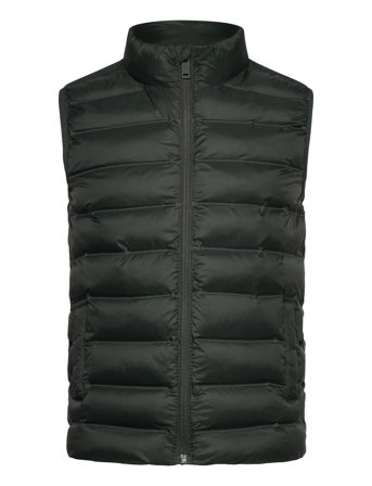 Mango Quilted Gilet - Green - 5-6