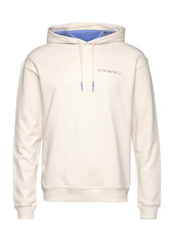 Hooded Logo Felpa Sweatshirt In Organic Cotton Cream Scotch & Soda