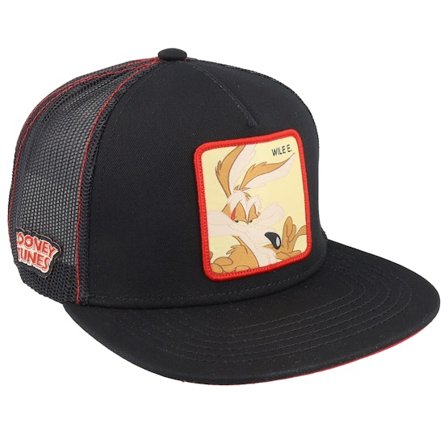 Capslab - Svart trucker Keps - Looney Tunes Wile E Coyote Black Trucker @ Hatstore