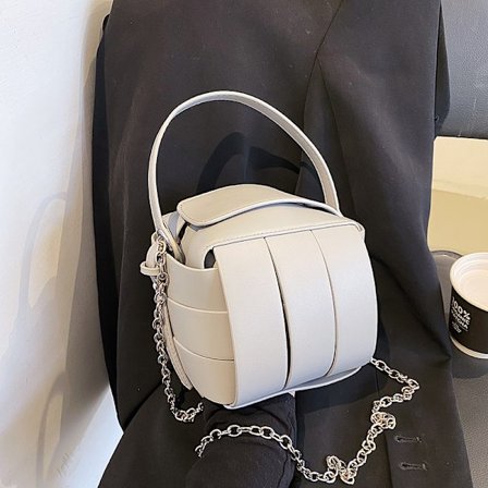 Damväska 2022 Uusi Korealainen Tyyli Ommeltu Kontrastivärinen Ketju Pieni Neliömäinen Laukku Rento Kannettava Olkalaukku Toimitus Keltainen