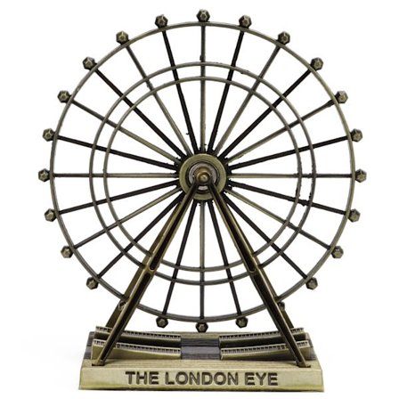 London Eye-stil Paris Hjul Grön Brons Metall Dekor för Hemmakontor Klubb Gåva
