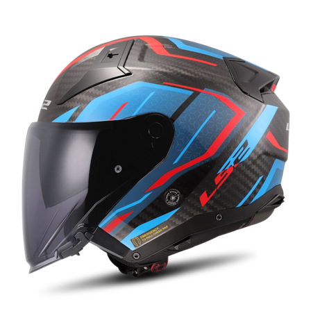 Pilothjelm LS2 OF603 Infinity II C Blå/Rød M