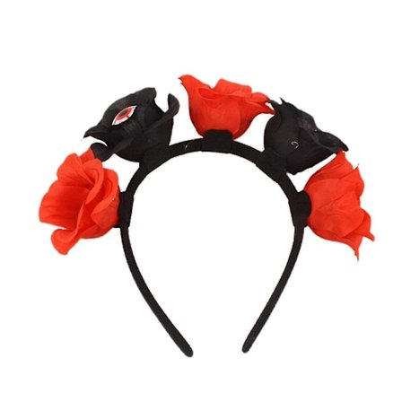 Goth Blomsterhuvudband Blodögonsform Hårcirkel Karneval Cosplay Festrekvisita