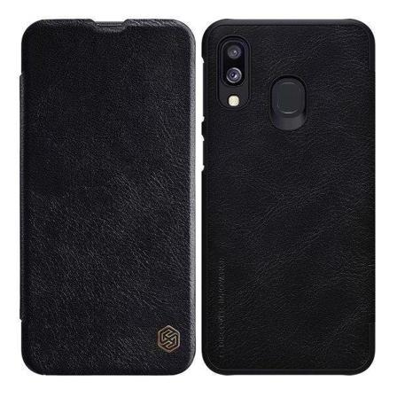 Nillkin Qin Leather Flip Fodral Till Samsung Galaxy A40 Svart