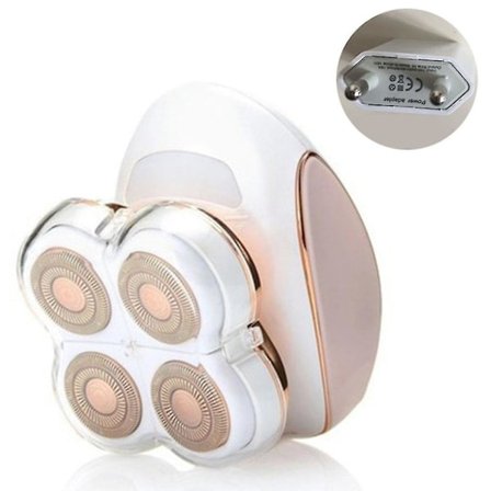 Hårborttagare med fyra huvuden, våt och torr, uppladdningsbar, vattentät rakapparat