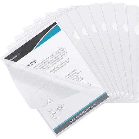 A4 gjennomsiktige plastlommemapper, 30 stk plastlomme for pap