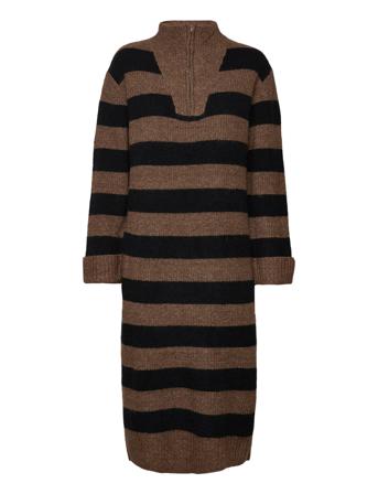 Objminna L/S Knit Dress 122 Brown Object