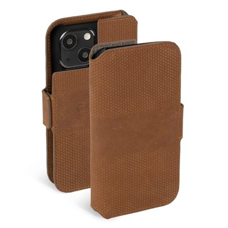 Premium iPhone 13 Mini Leather Phone Wallet / Brown - SWEDISH DESIGN - REAL LEATHER