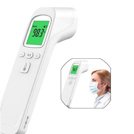 TD Beröringsfri bärbar termometerpistol Stor upplyst HD-skärm Panntemperaturmätningspistol