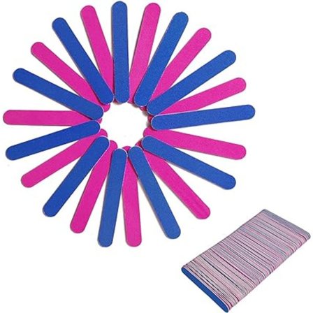 100 stk. Mini dobbeltsidede neglefile 180/240 Grit, bærbare professionelle neglefile, neglefil, negleplejeværktøj til hjem og salon