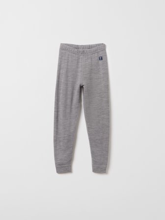 Polarn O. Pyret Byxa ullfrotté i merino - 110 - 116 - barnkläder - grey