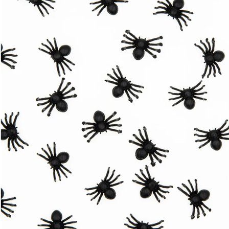 Halloween Konfetti Svarta Spindlar 100-pack