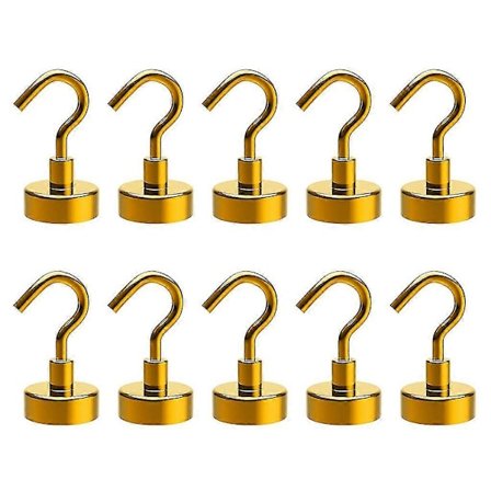 10-pack magnetiska krokar för hem-kök arbetsplats kontor garage kraftiga [DB]