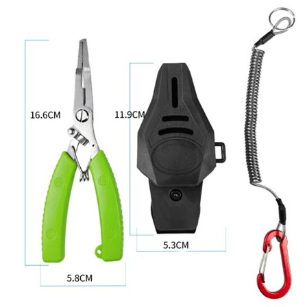 Multifunktionell 420 Rostfritt Stål Fisketång Set - med Hölster och Lanyard