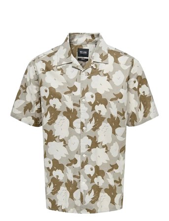 ONLY & SONS | Onstrev Reg Ctn Lin Aop Ss Shirt Noos | S