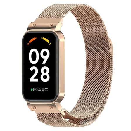 Milan magnetisk rem + klokkeramme for Xiaomi Mi Band 8 Active