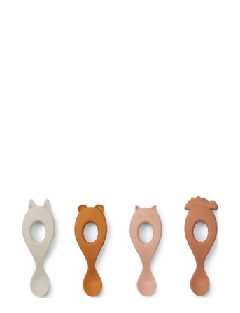 Liewood Liva Silicone Spoon 4-Pack - Pink - L14CM
