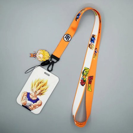 Dragon Ball-korthållare Tecknad Son Goku- cover Super Saiyan Student Campus Lanyard Cover Arbete Anime Barn Present