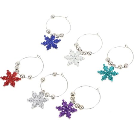 Kätevä Viinikoriste 6kpl Tyylikkäitä Viinilasikoristeita Juhliin