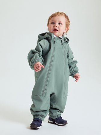 Polarn O. Pyret - Waterproof lined 2in1 puddle suit - 86 - Childrenswear - green