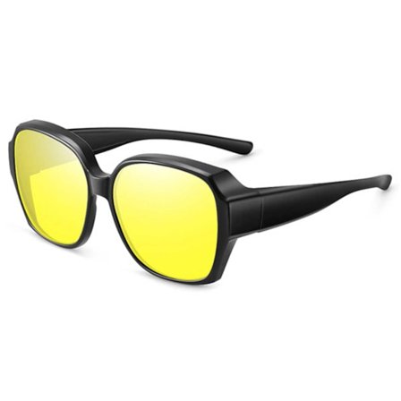 Polariserade Suncovers Solglasögon Över Glasögon Gul Night Vision
