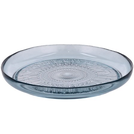 Bitz Kusintha glasstallerken 25 cm, blå