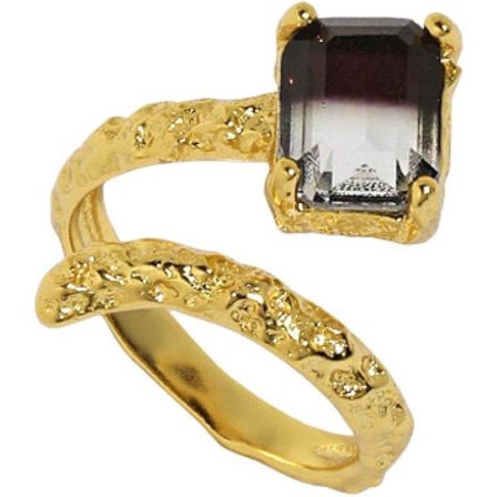 Sterling Silver 925, Ring med förskjuten kant och mikroinlägg, Bröllops smycke