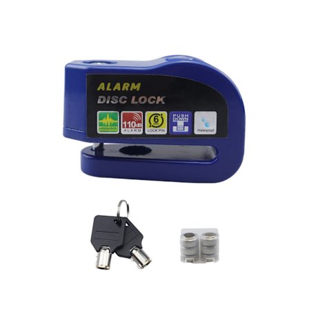 Skivebremselås Alarm Motorcykel Scooter Hjul Skivelås med 110dB alarmlyd Vandtæt bremselås Tyverisikringslås