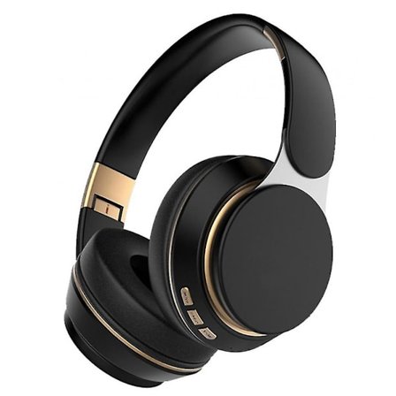 Trådlösa Bluetooth-hörlurar, subwoofer stereohörlurar för sport (svart)