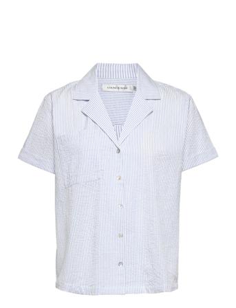Lnflye Ss Shirt Blue Lounge Nine