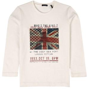 Kids - IKKS White Long Sleeved Graphic T-shirt 8 Years - Tops - 8 years - White - Junge