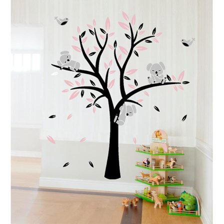 Koala-veggklistremerker 3 Koalaer Grener Klistremerker Veggklistremerker Selvklebende Barnerom Babyrom De