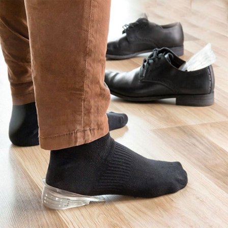 /Hc/Skoinlägg / Bli Längre - Hälkoppar 5-Lager - Upp till 5 cm Transparent