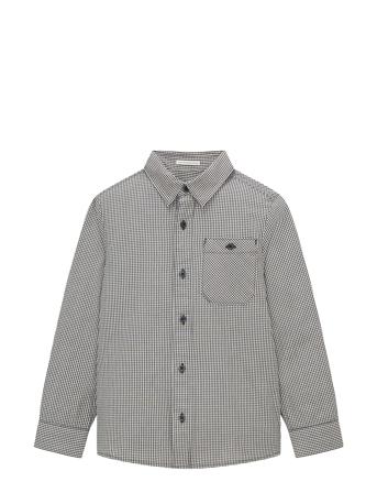Checked Shirt With Pocket Shirts Long-sleeved Shirts Blå Tom Tailor*Betinget Tilbud