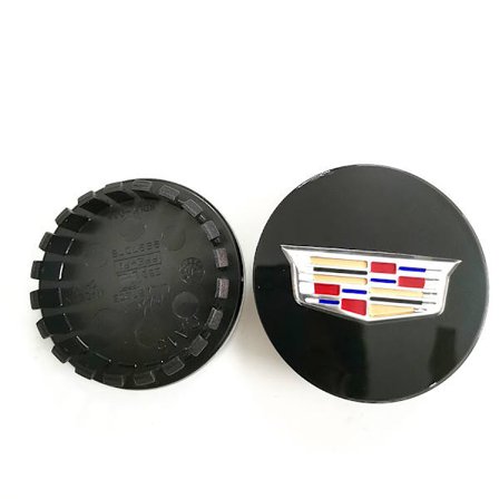 Navkapsel för Cadillac hjulnav CTS SLS XTS SRX ATS Bilhjulnavskåpa - Färgetikett Svart [67mm] (4-pack)