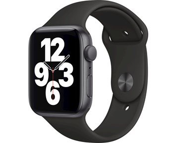 Apple-Watch SE GPS, 44mm Space Gray Aluminium Case with Black Sport Band - Regular - B-vare-Rimelig avansert. Og rimelig.-Personal training-
