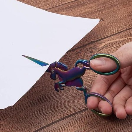 Unicorn Broderisaks - 4,5 tommers rustfritt stål broderi