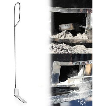 Askraka i rostfritt stål för tunga arbeten med långt handtag för vedeldad spis grilltillbehör