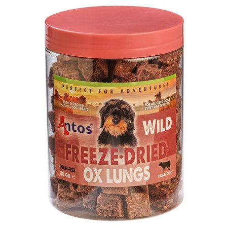 Antos WILD Frysetørket Okselunger - 80g