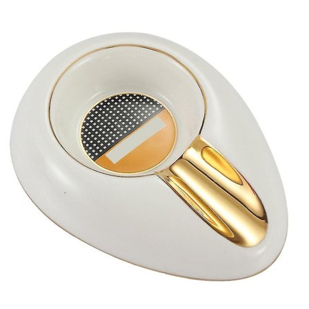 Cigar Gadgets Hjemme Cigar Askebæger Bærbar Keramisk Askebæger Hvid