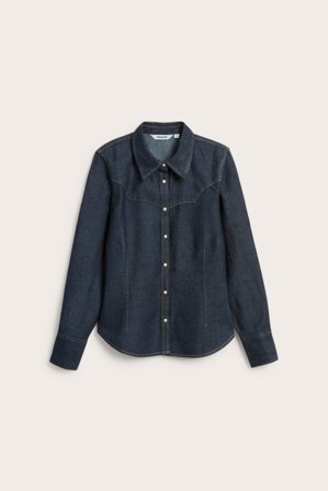 Kappahl | Western inspirerad jeansskjorta | Mörk denim