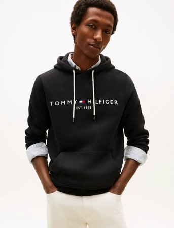 Tommy Hilfiger Core Tommy Logo Hoody - Black - XXL