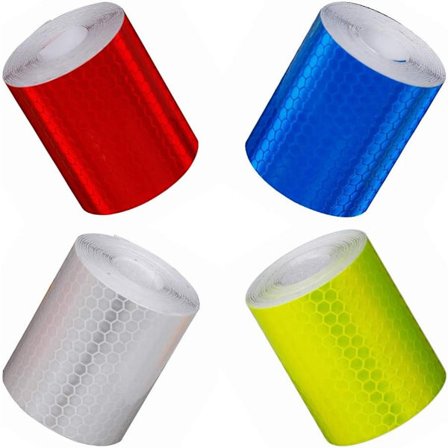 4 ruller - reflekterende klistermærker - 5cm*3m - reflekterende tape - reflekterende sikkerhedsadvarselsstriber