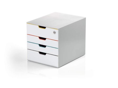 Durable Blankettbox Varicolor 4 Safe vit - Lyreco - Kontorsmaterial > Till skrivbordet > Blankettfack och Boxar